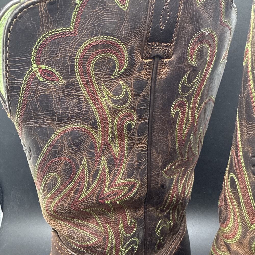Ariat 10010169 Western Cowboy Boots Womens 9B Brown Leather Embroidered - Picture 3 of 10